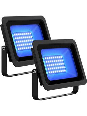 50W Waterproof UV Black Light Floodlight for Glow Parties, Gem ID & Halloween